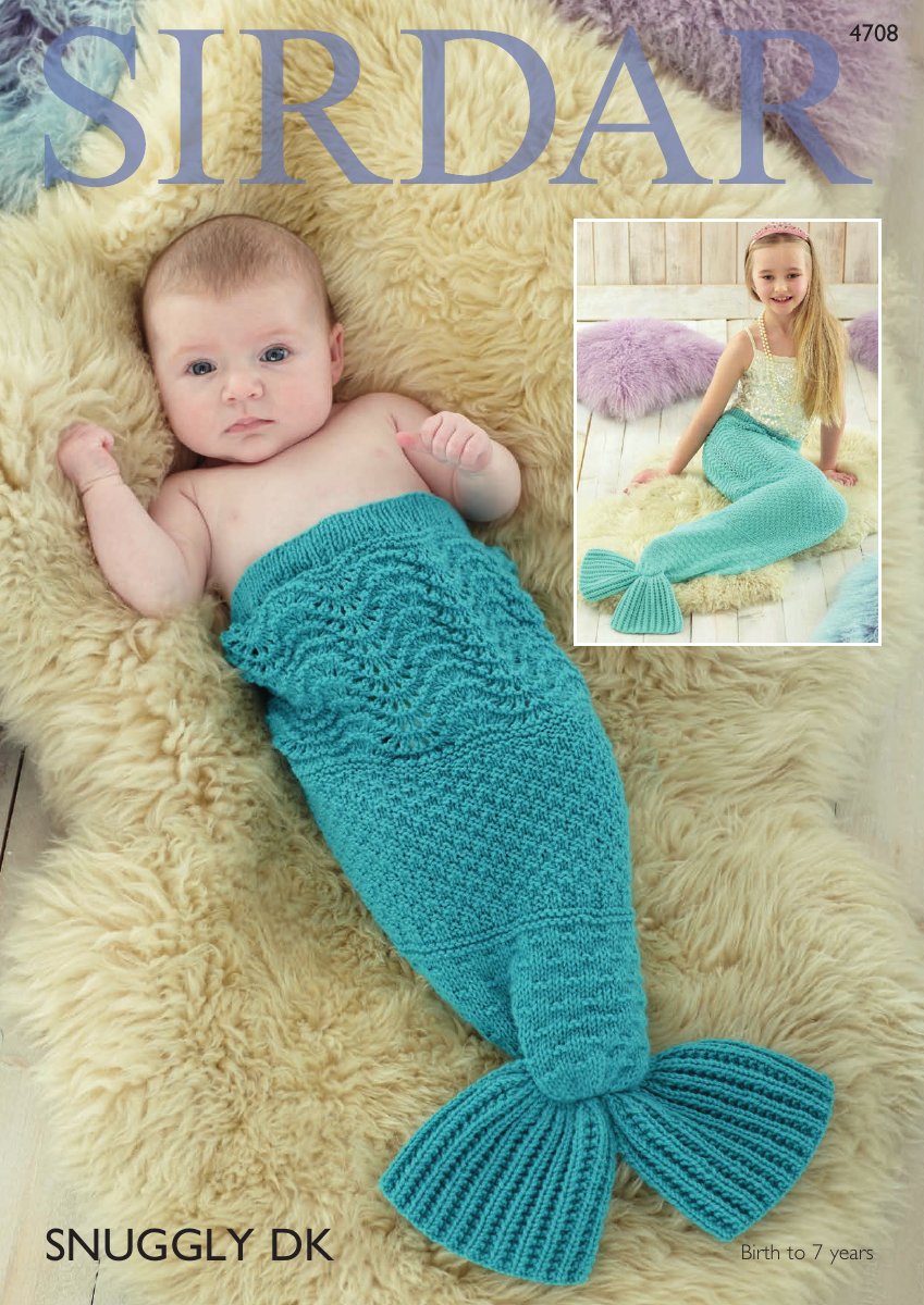 Sirdar 4708 Mermaid Tail Snugglers in Snuggly DK pattern cover