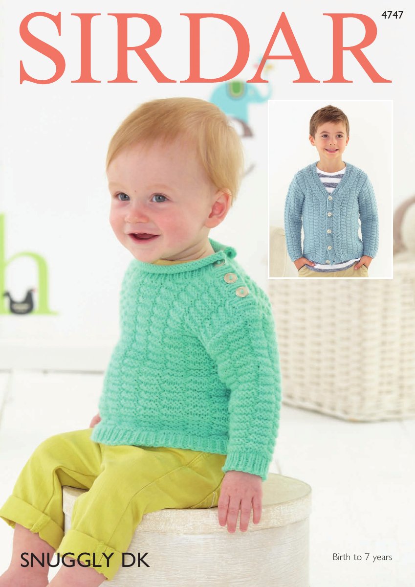Sirdar 4747 Baby's & Child's Cardigan in Snuggly DK pattern cover