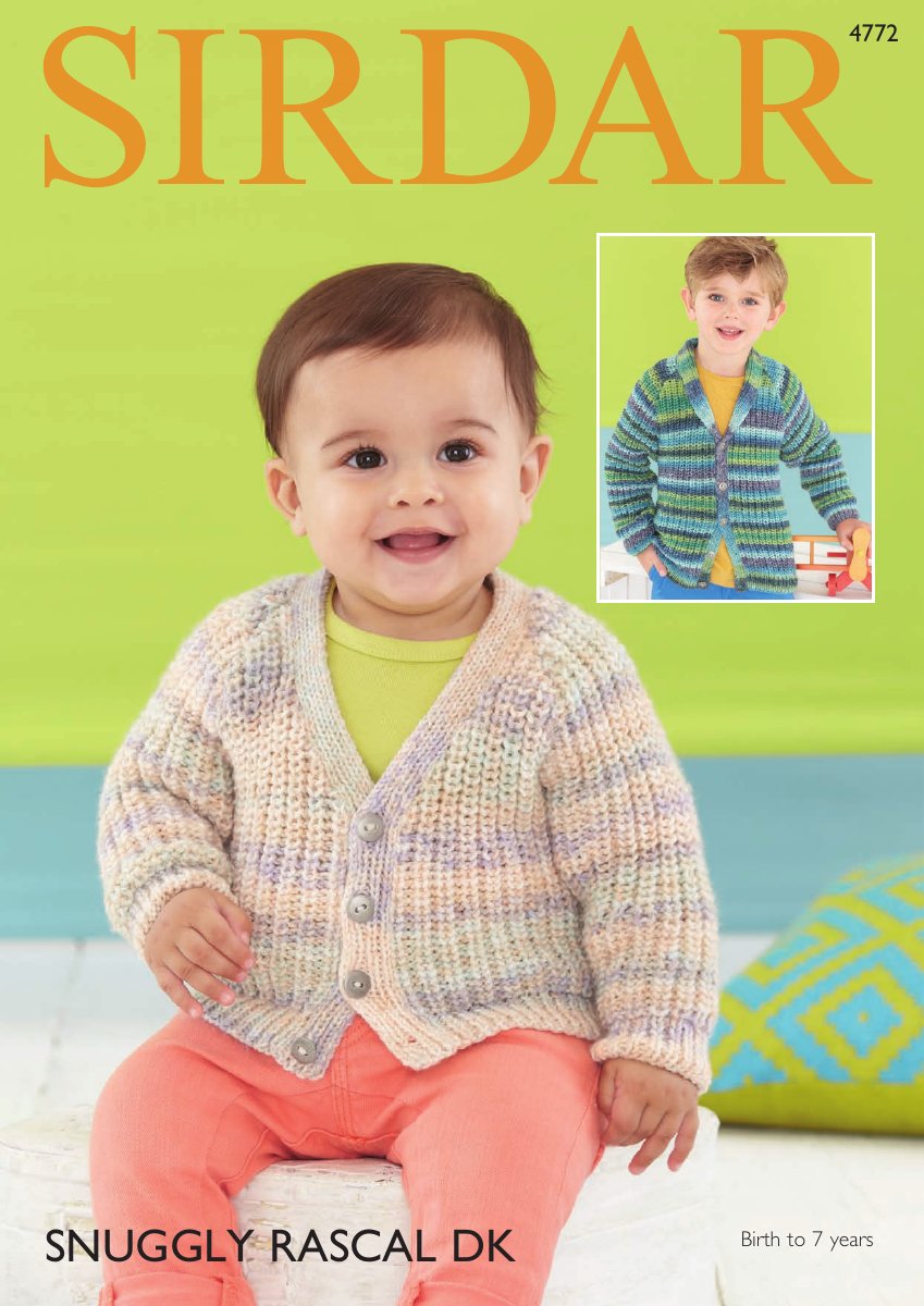Sirdar 4772 Cardigans in Snuggly Rascal DK pattern cover