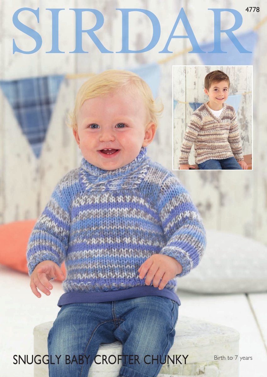 Sirdar 4778 Baby Boy's and Boy's Sweaters in Snuggly Baby Crofter Chunky pattern cover