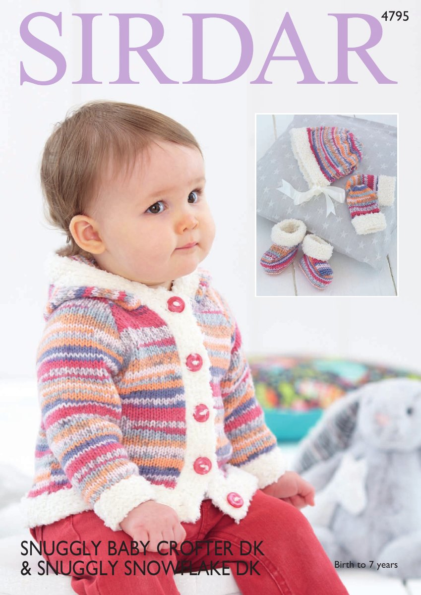 Sirdar 4795 Baby's & Child's Jacket in Snuggly Baby Crofter DK pattern cover