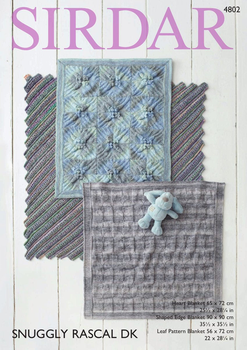 Sirdar 4802 Blanket in Snuggly Rascal DK pattern cover