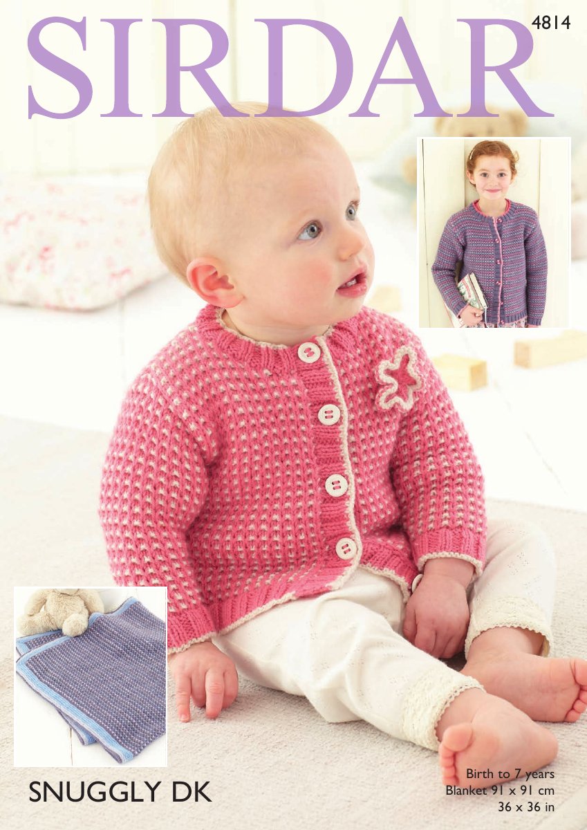 Sirdar 4814 Cardigans & Blanket in Snuggly DK pattern cover