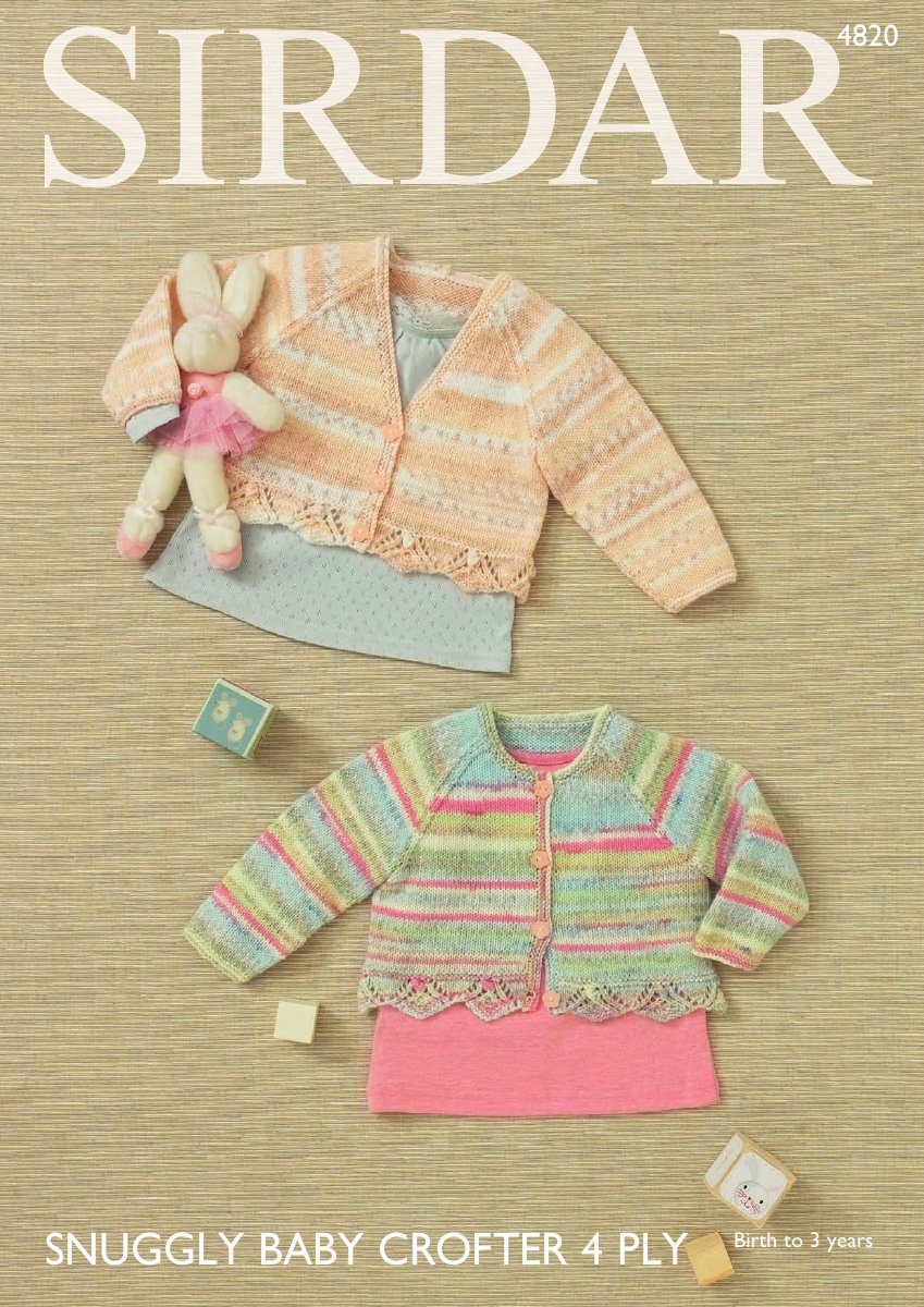 Sirdar 4820 Girl's Cardigans in Snuggly Baby Crofter 4 Ply pattern cover