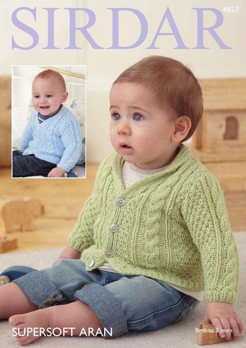 Sirdar 4827 Cardigans in Supersoft Aran pattern cover