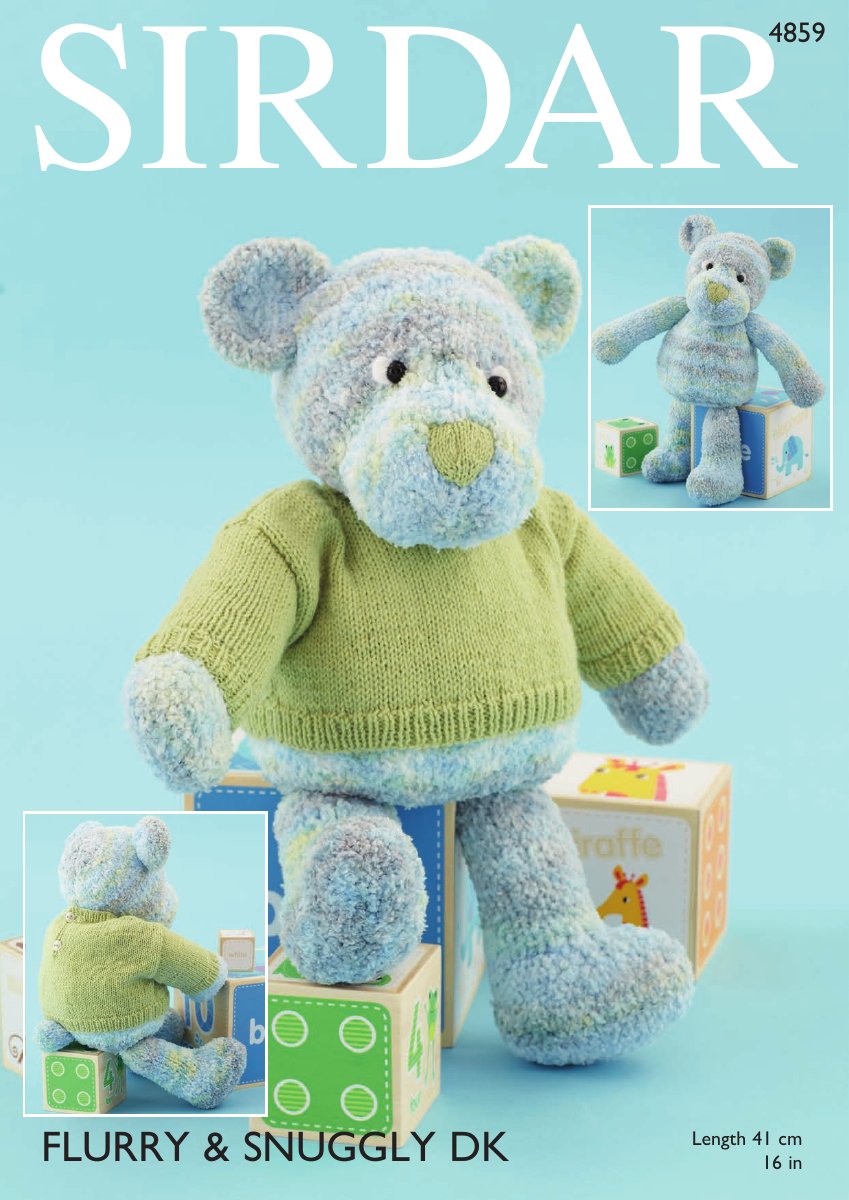 Sirdar 4859 Bear with Sweater in Flurry pattern cover