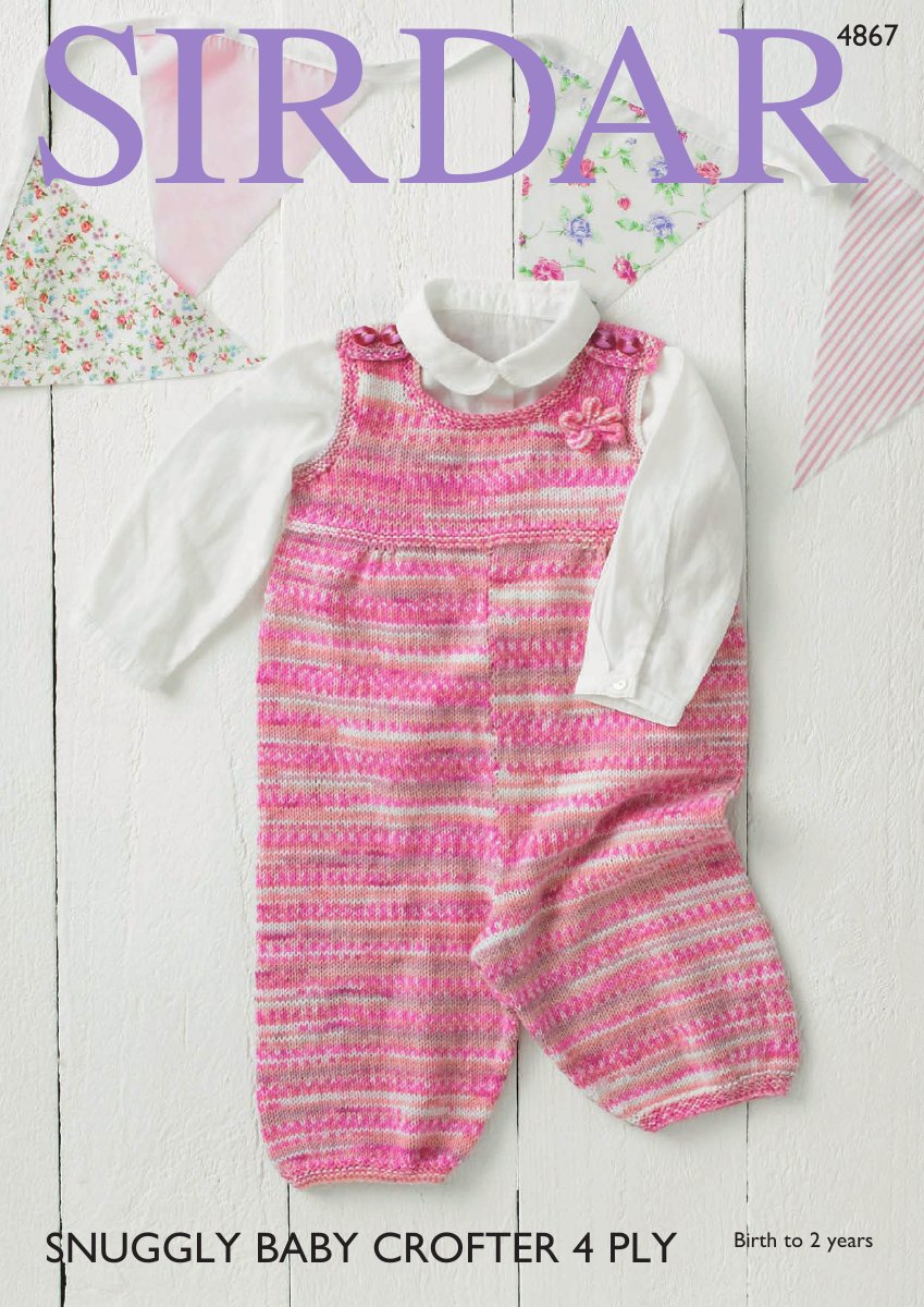 Sirdar 4867 Dungarees in Snuggly Baby Crofter 4 Ply pattern cover