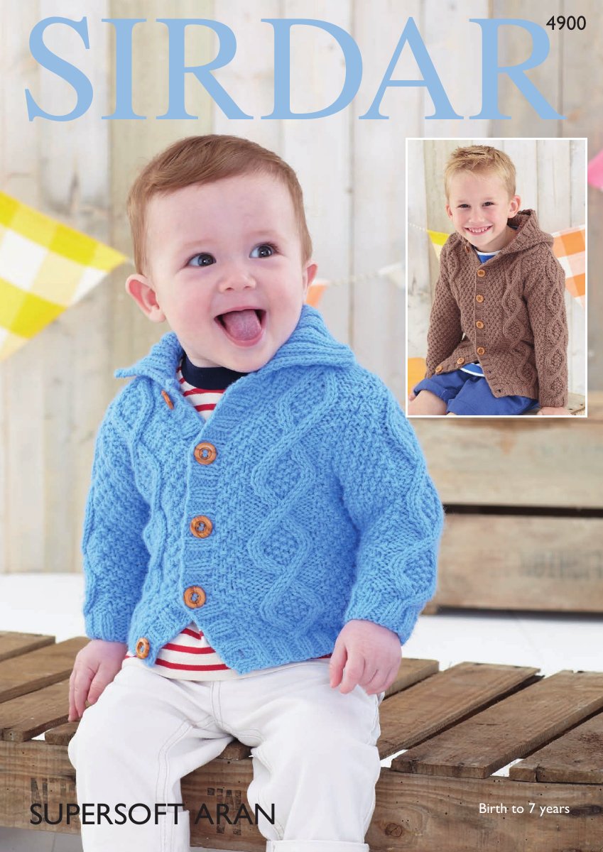 Sirdar 4900 Baby's & Child's Cardigan in Supersoft Aran pattern cover