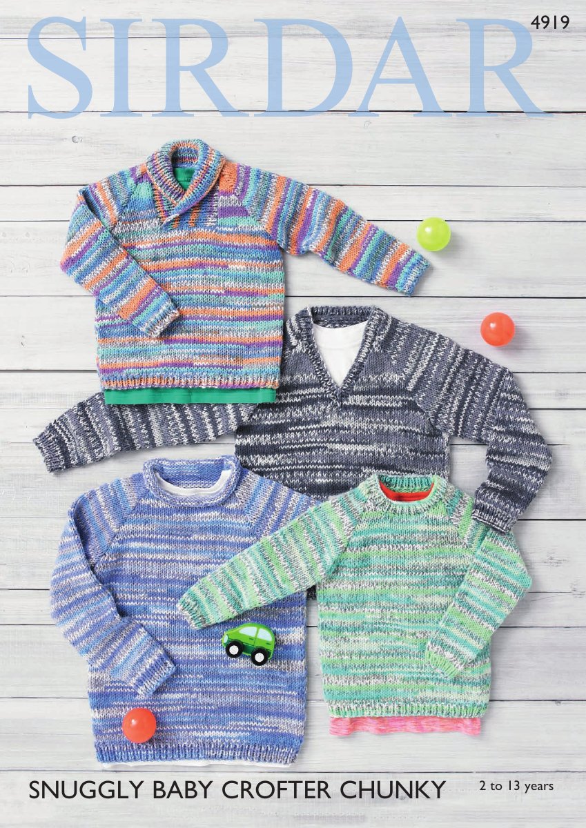 Sirdar 4919 Sweaters in Snuggly Baby Crofter Chunky pattern cover