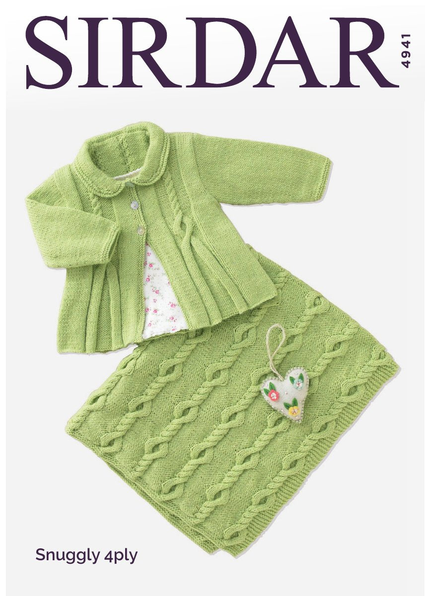 Sirdar 4941 Baby Girl's Matinee Coat and Blanket in Snuggly 4 Ply pattern cover