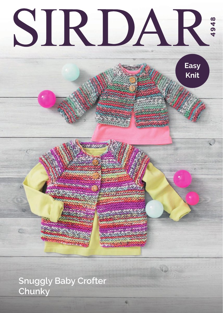 Sirdar 4948 Baby's & Child's Cardigan in Snuggly Baby Crofter Chunky pattern cover