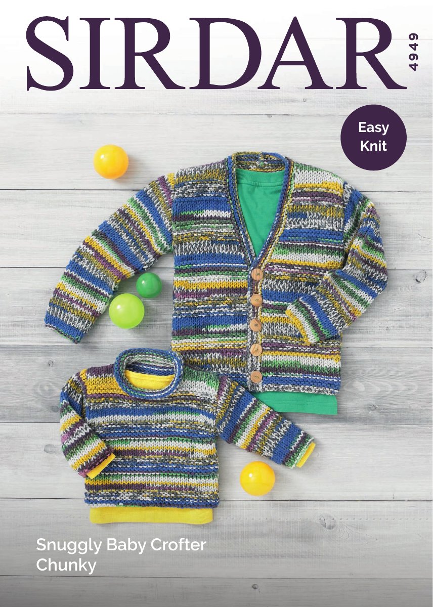 Sirdar 4949 Baby's & Child's Cardigan in Snuggly Baby Crofter Chunky pattern cover