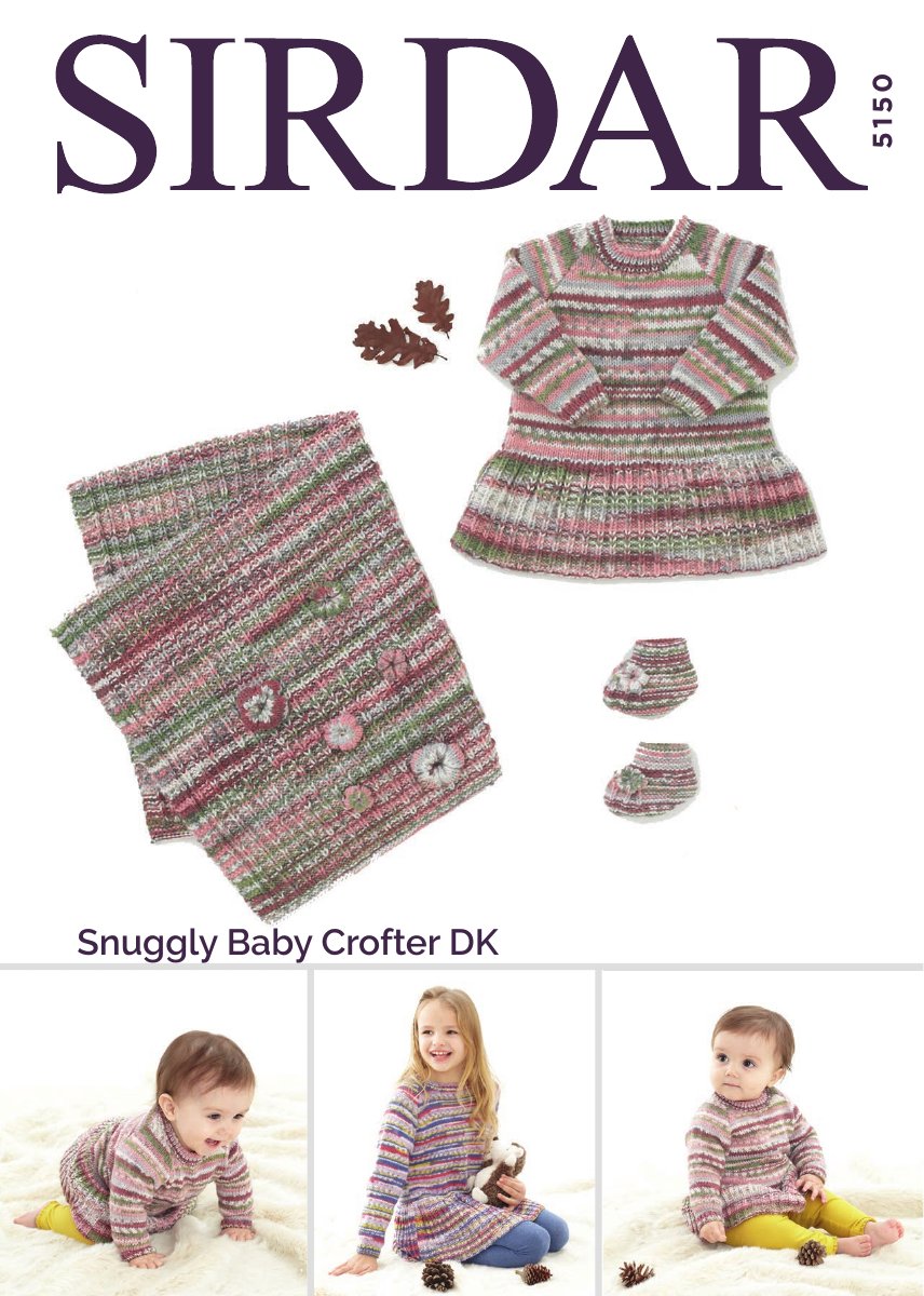 Sirdar 5150 Baby's & Child's Dress in Snuggly Baby Crofter DK pattern cover
