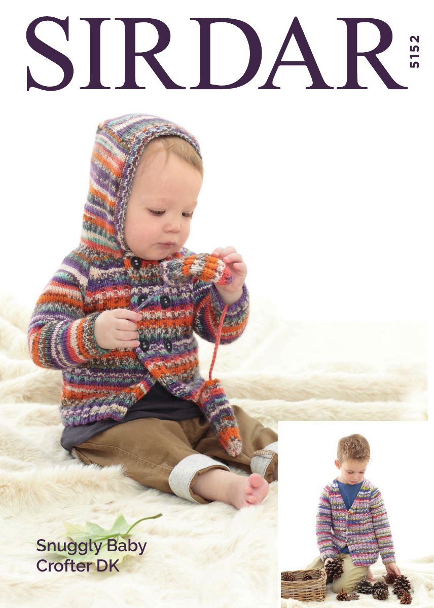 Sirdar 5152 Baby's & Child's Cardigan in Snuggly Baby Crofter DK pattern cover