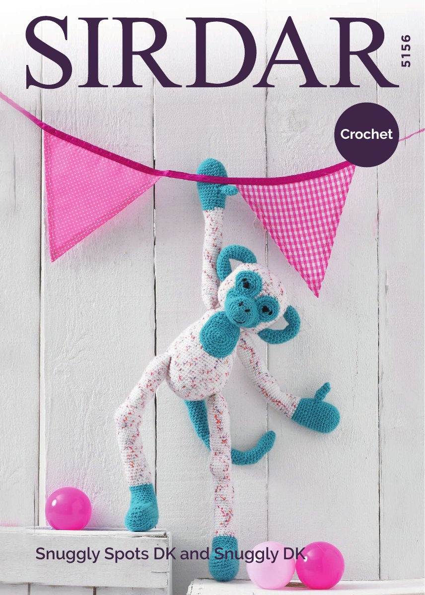 Sirdar 5156 Crochet Monkey in Snuggly Spots DK pattern cover