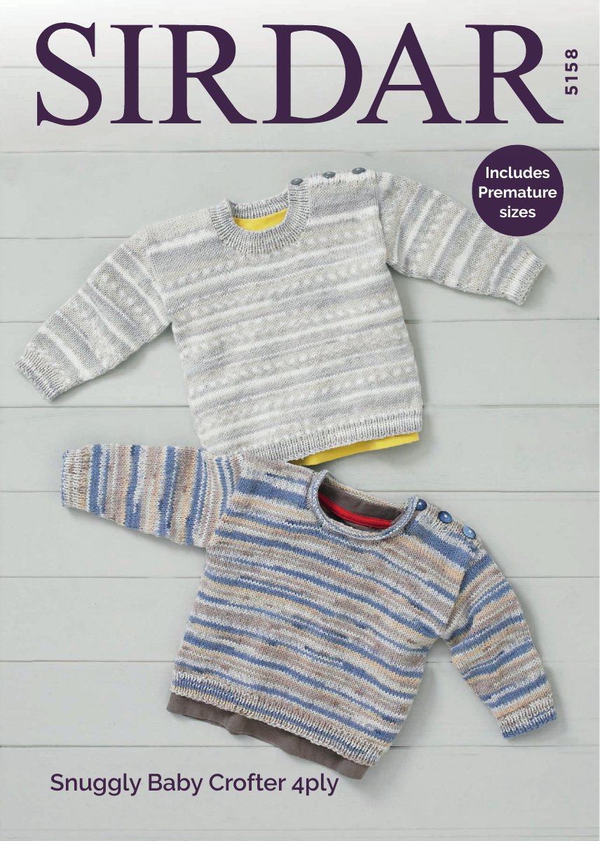 Sirdar 5158 Baby's & Child's Sweater in Snuggly Baby Crofter 4 Ply pattern cover