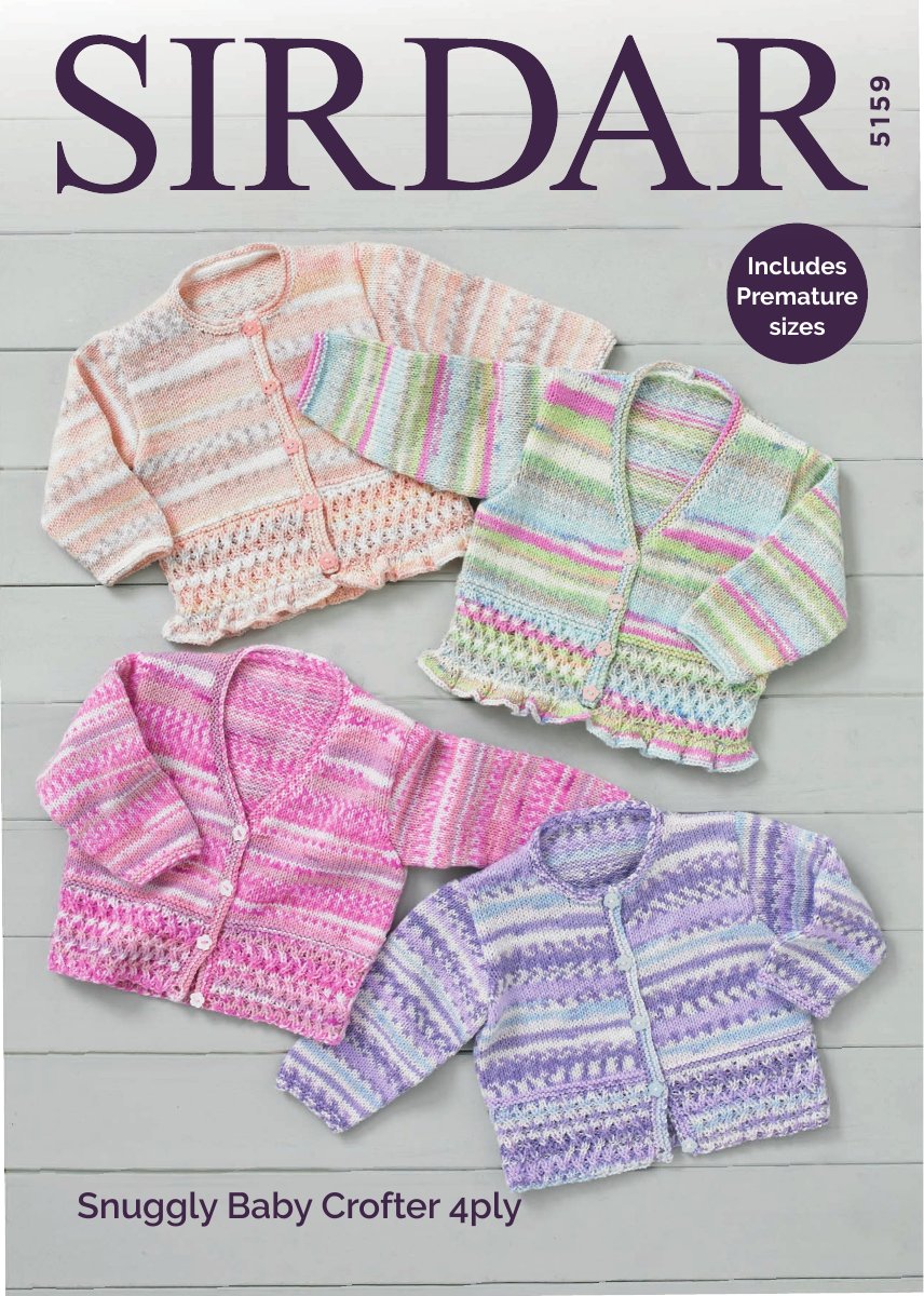 Sirdar 5159 Cardigans in Snuggly Baby Crofter 4 Ply pattern cover