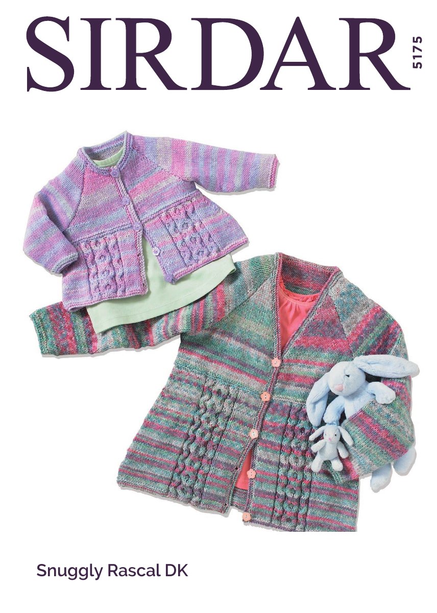 Sirdar 5175 Cardigans in Snuggly Rascal DK pattern cover