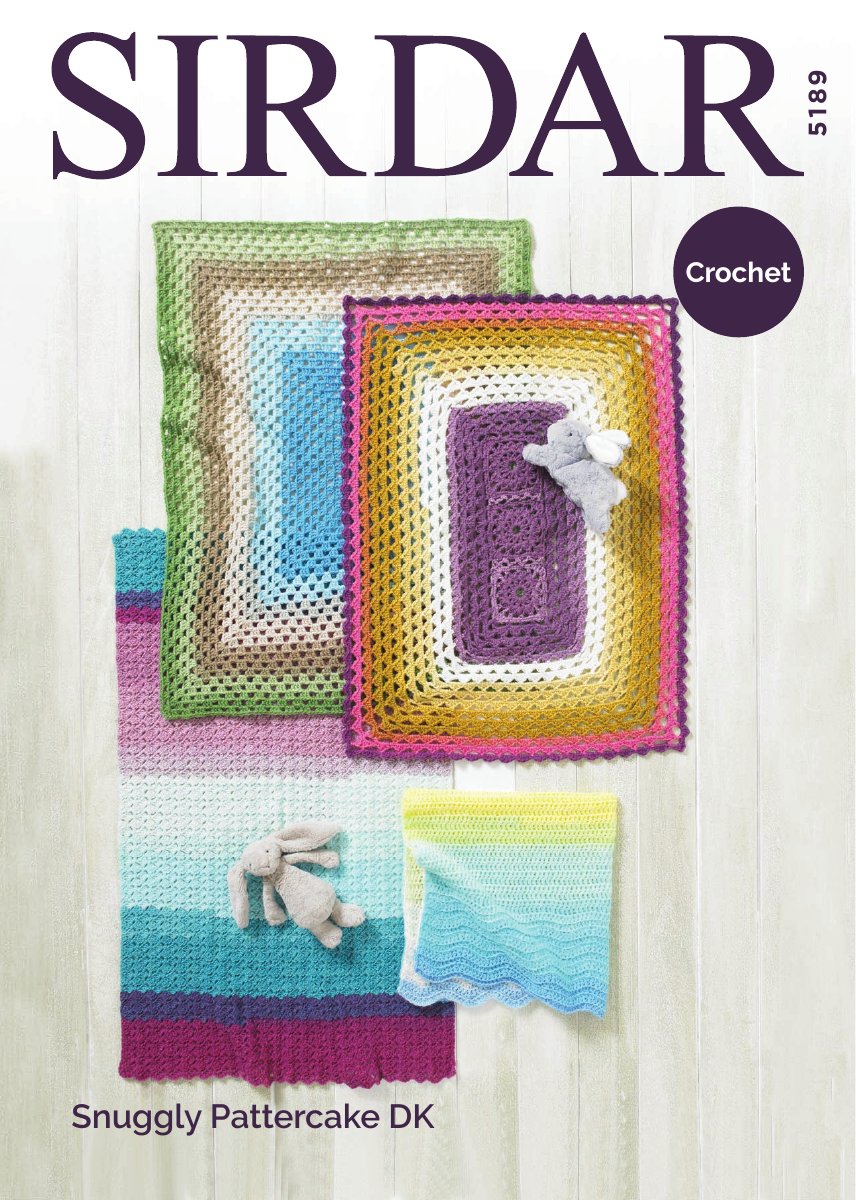 Sirdar 5189 Blankets in Snuggly Pattercake DK pattern cover