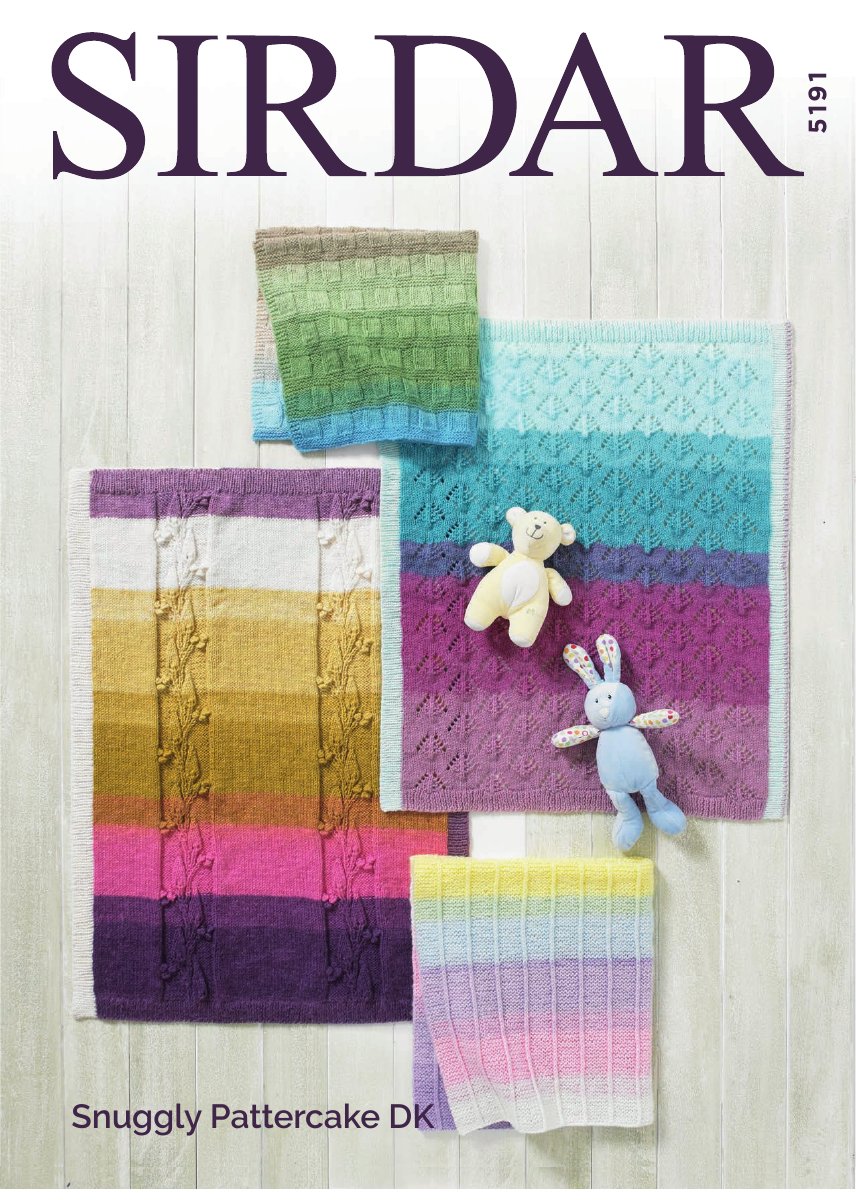 Sirdar 5191 Blankets in Snuggly Pattercake DK pattern cover