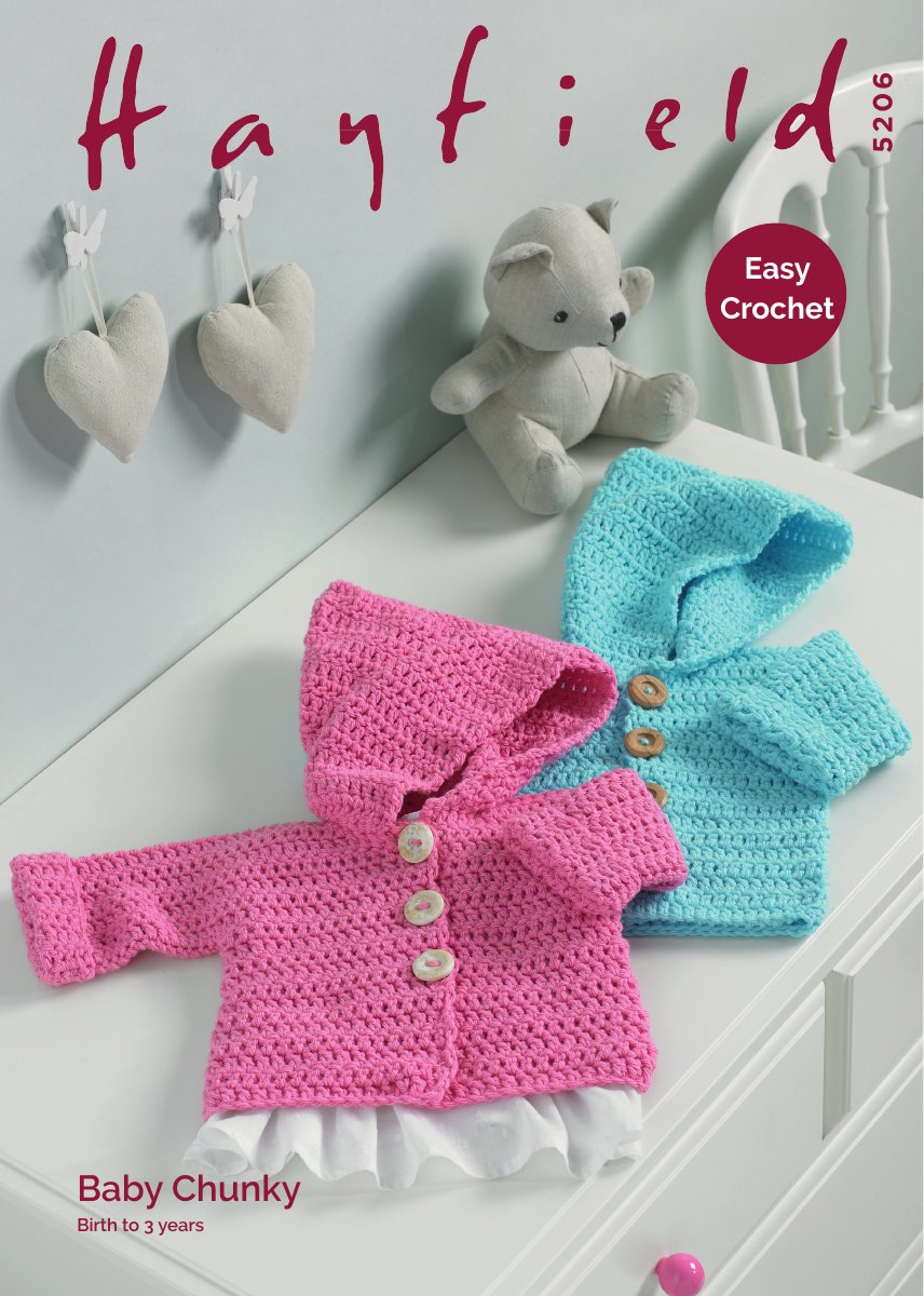 Hayfield 5206 Coat in Baby Chunky pattern cover