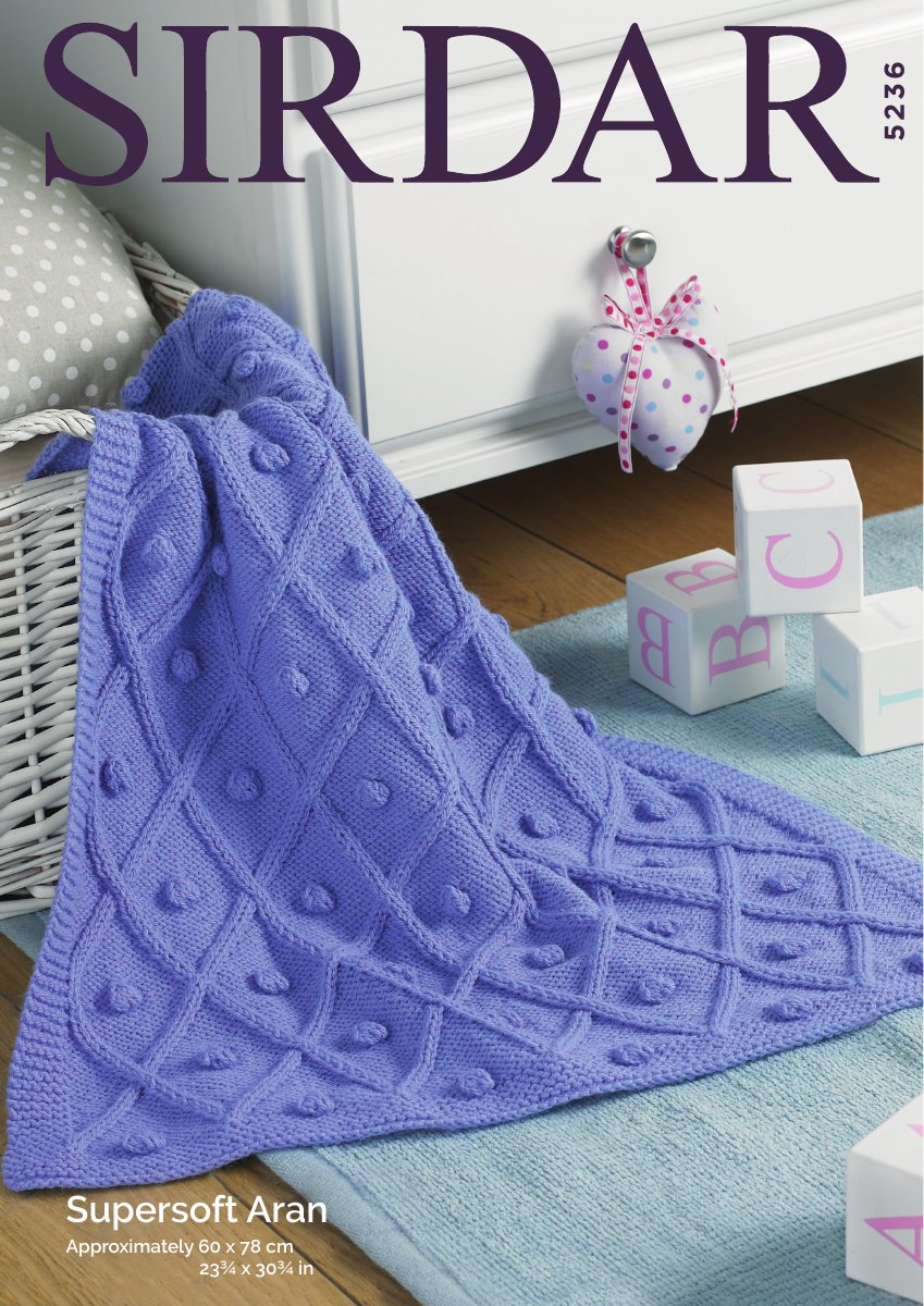 Sirdar 5236 Blanket in Supersoft Aran pattern cover