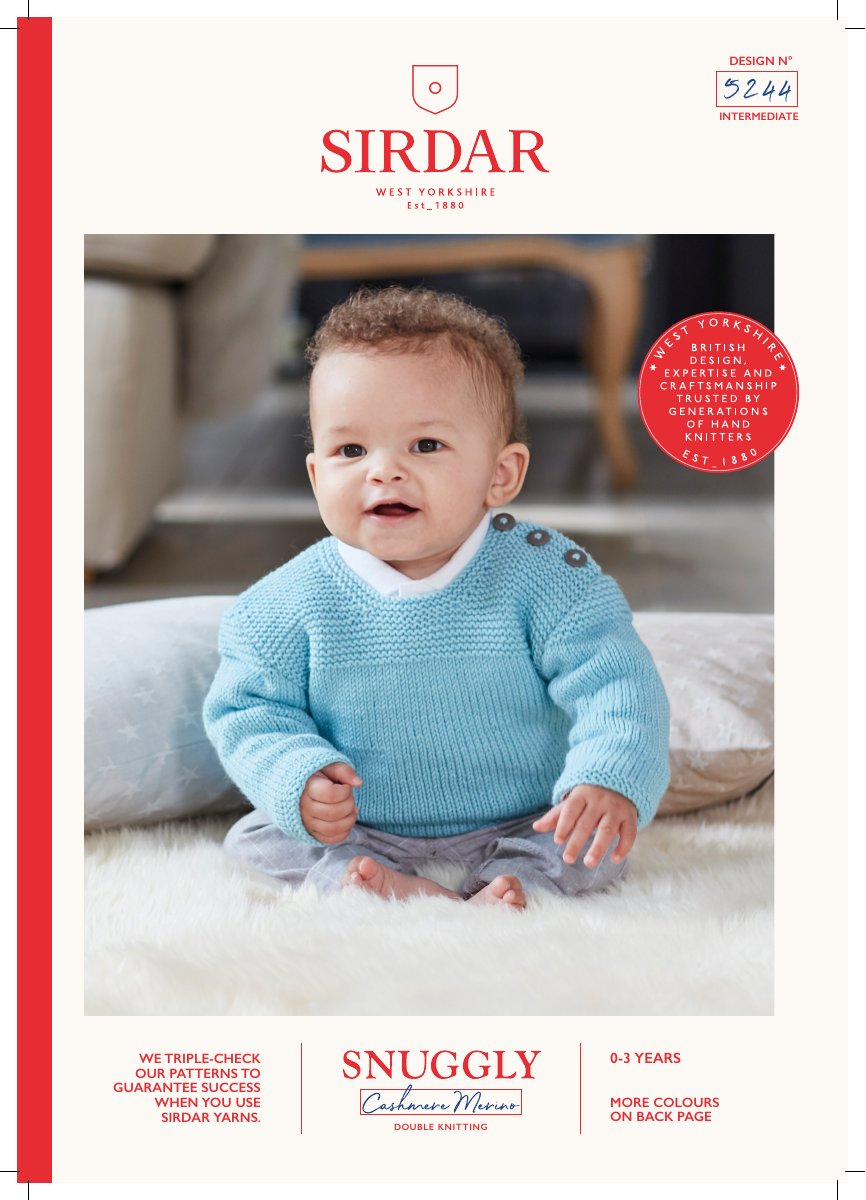 Sirdar 5244 Baby's & Child's Pattern in Snuggly Cashmere Merino DK pattern cover