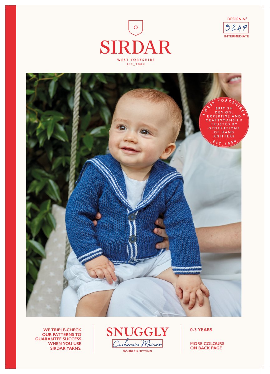 Sirdar 5247 Baby's & Child's Cardigan in Snuggly Cashmere Merino DK pattern cover