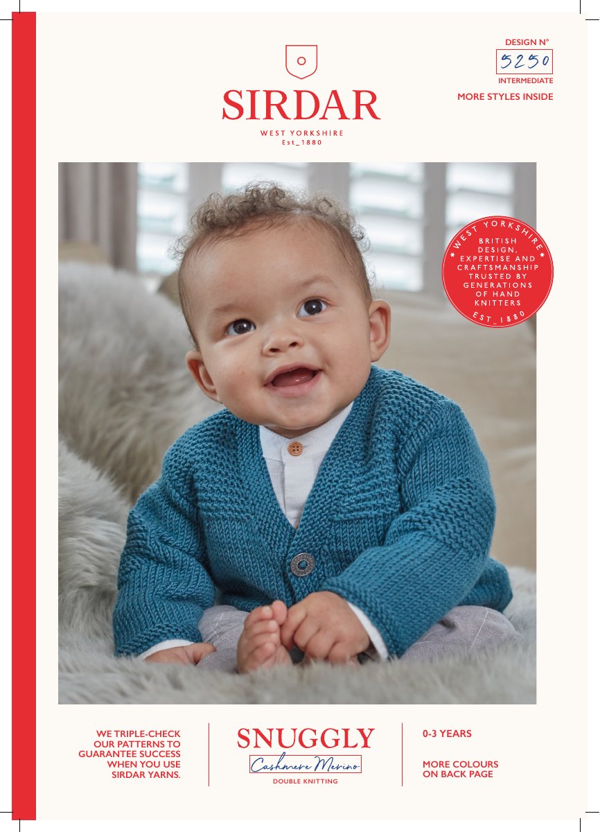 Sirdar 5250 Baby's & Child's Cardigan in Snuggly Cashmere Merino DK pattern cover
