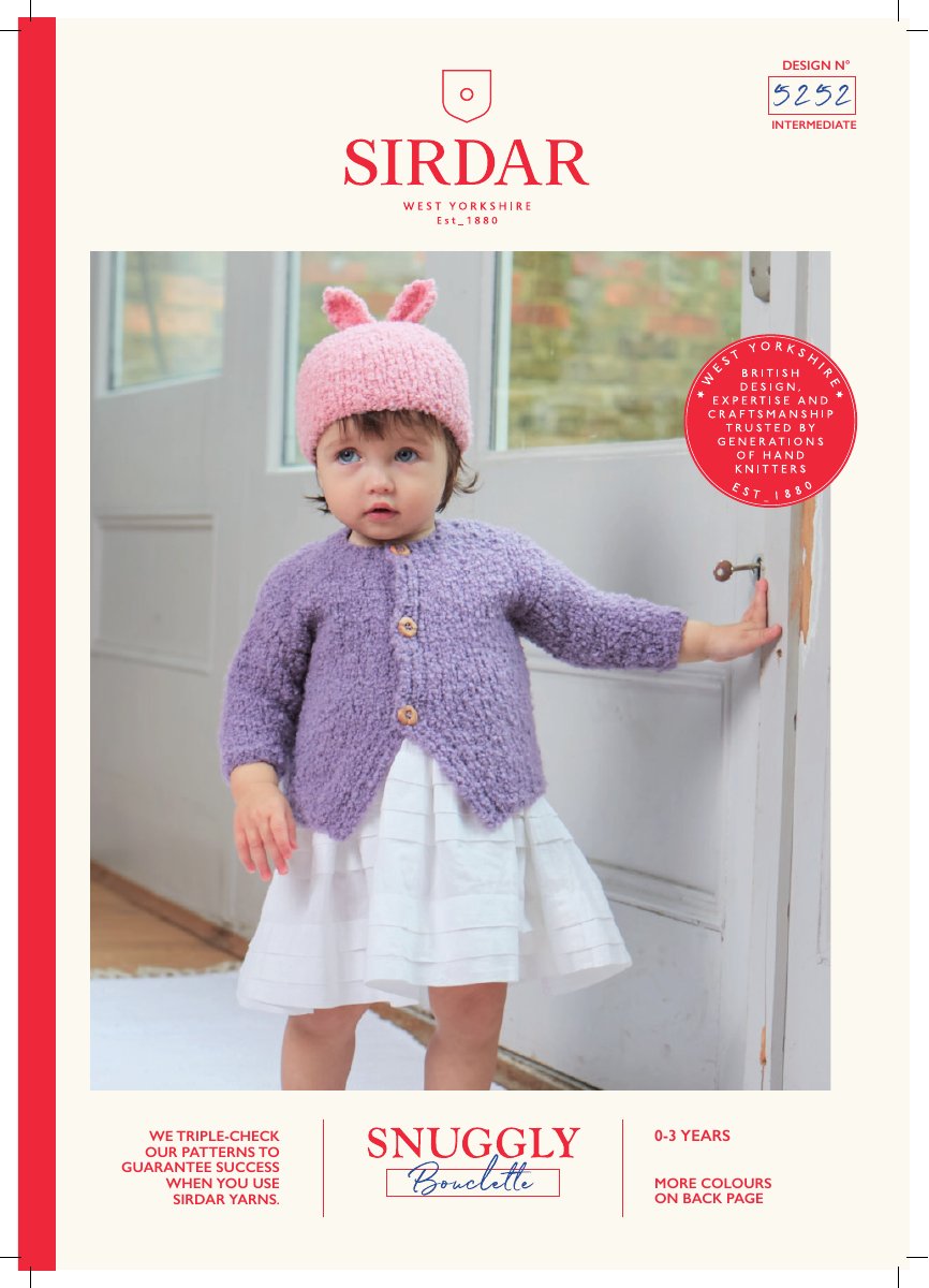 Sirdar 5252 Baby's & Child's Cardigan in Snuggly Bouclette pattern cover