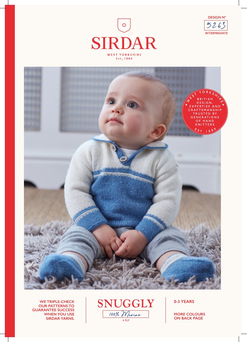 Sirdar 5263 Baby's & Child's Sweater in Snuggly 100% Merino 4 Ply pattern cover