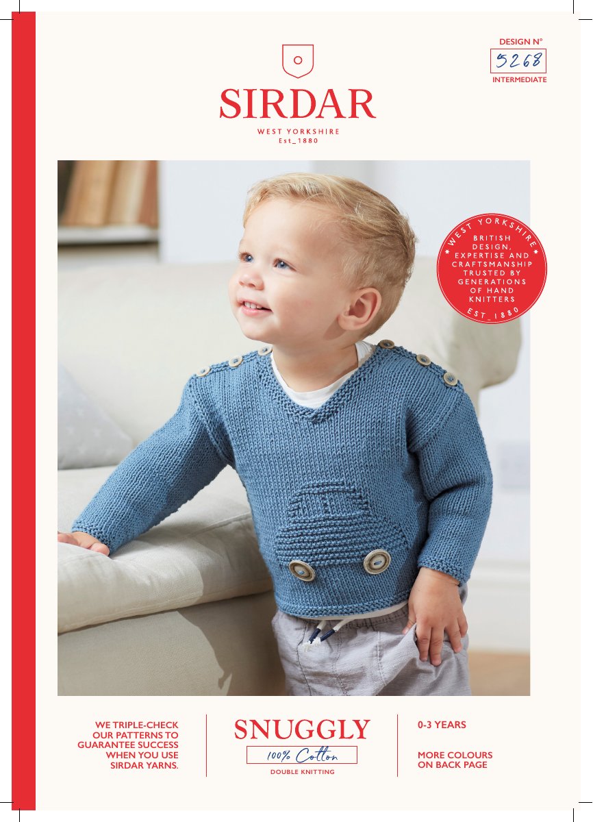 Sirdar 5268 Baby's & Child's Sweater in Snuggly 100% Cotton DK pattern cover