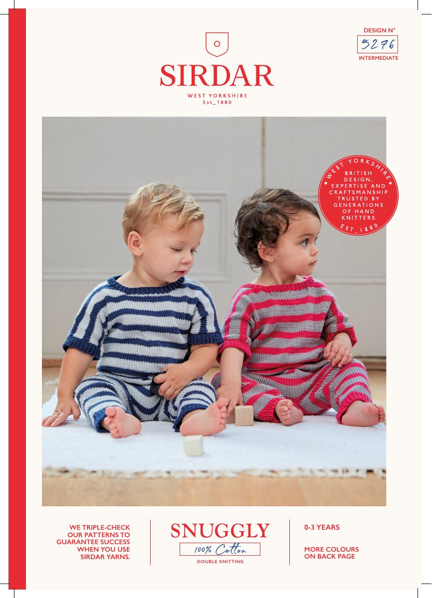 Sirdar 5276 Baby's & Child's Romper in Snuggly 100% Cotton DK pattern cover