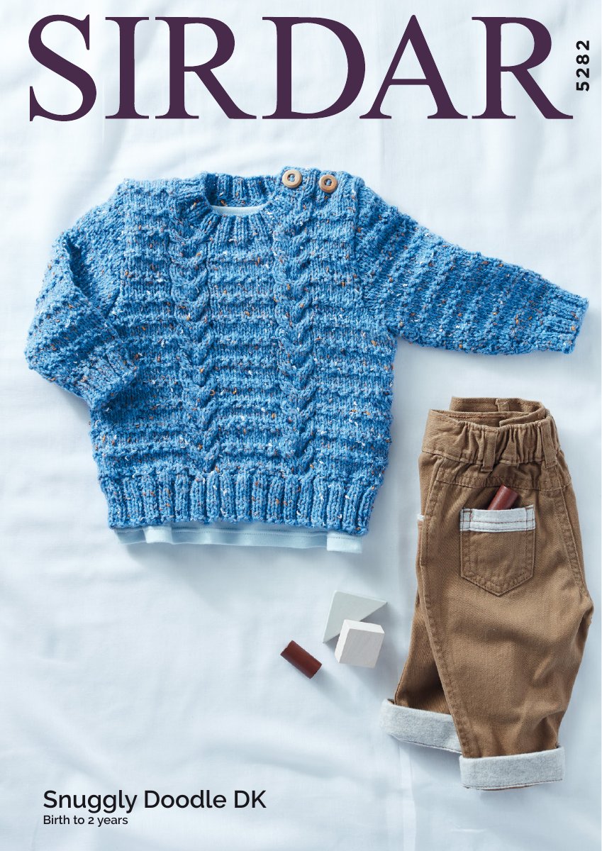 Sirdar 5282 Sweater in Snuggly Doodle DK pattern cover