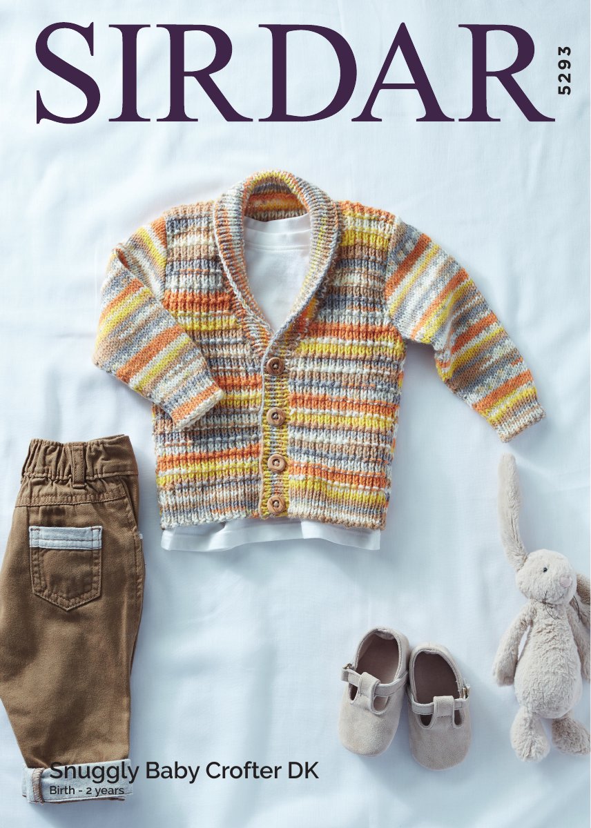 Sirdar 5293 Baby's & Child's Cardigan in Snuggly Baby Crofter DK pattern cover
