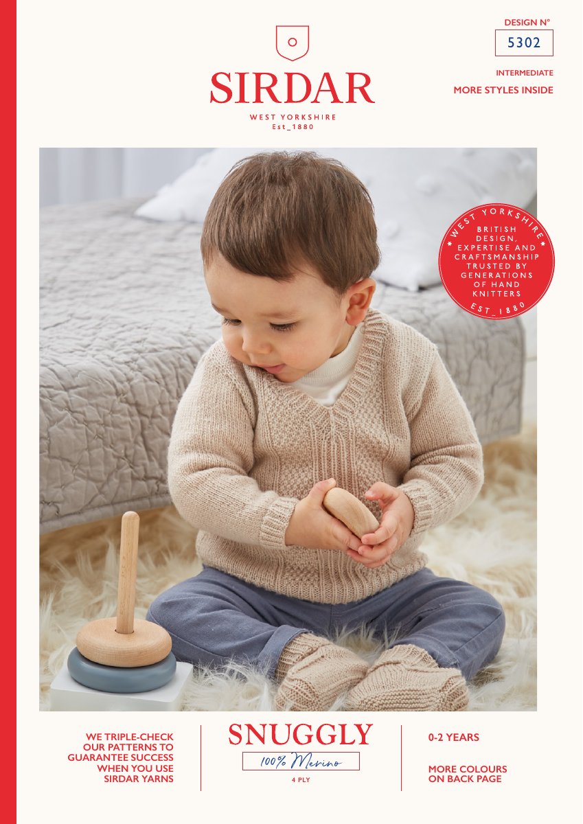Sirdar 5302 Baby's & Child's Sweater in Snuggly 100% Merino 4 Ply pattern cover