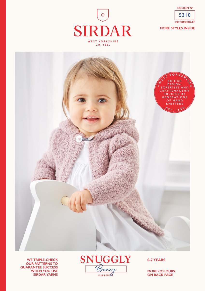 Sirdar 5310 Baby's & Child's Jacket in Snuggly Bunny pattern cover