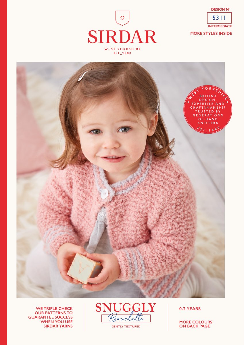 Sirdar 5311 Baby's & Child's Cardigan in Snuggly Bouclette pattern cover