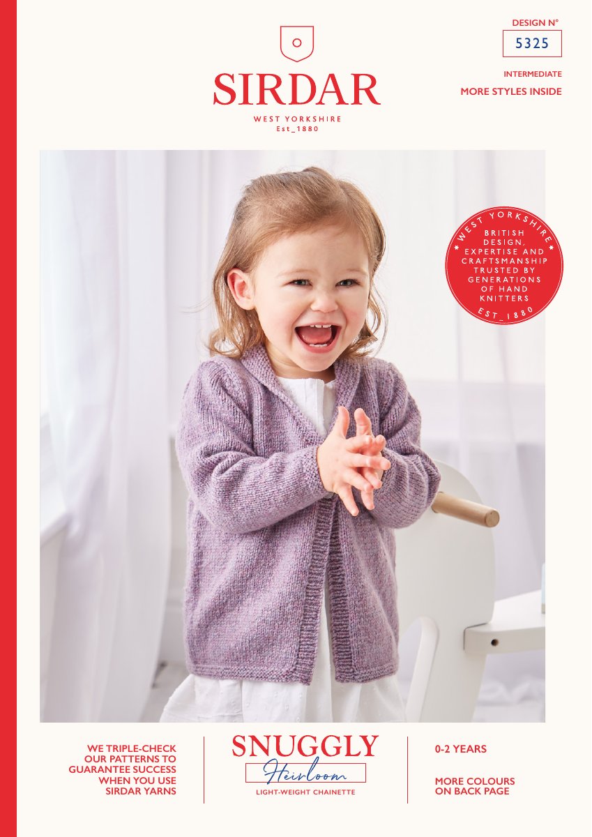 Sirdar 5325 Baby's & Child's Jacket in Snuggly Heirloom pattern cover