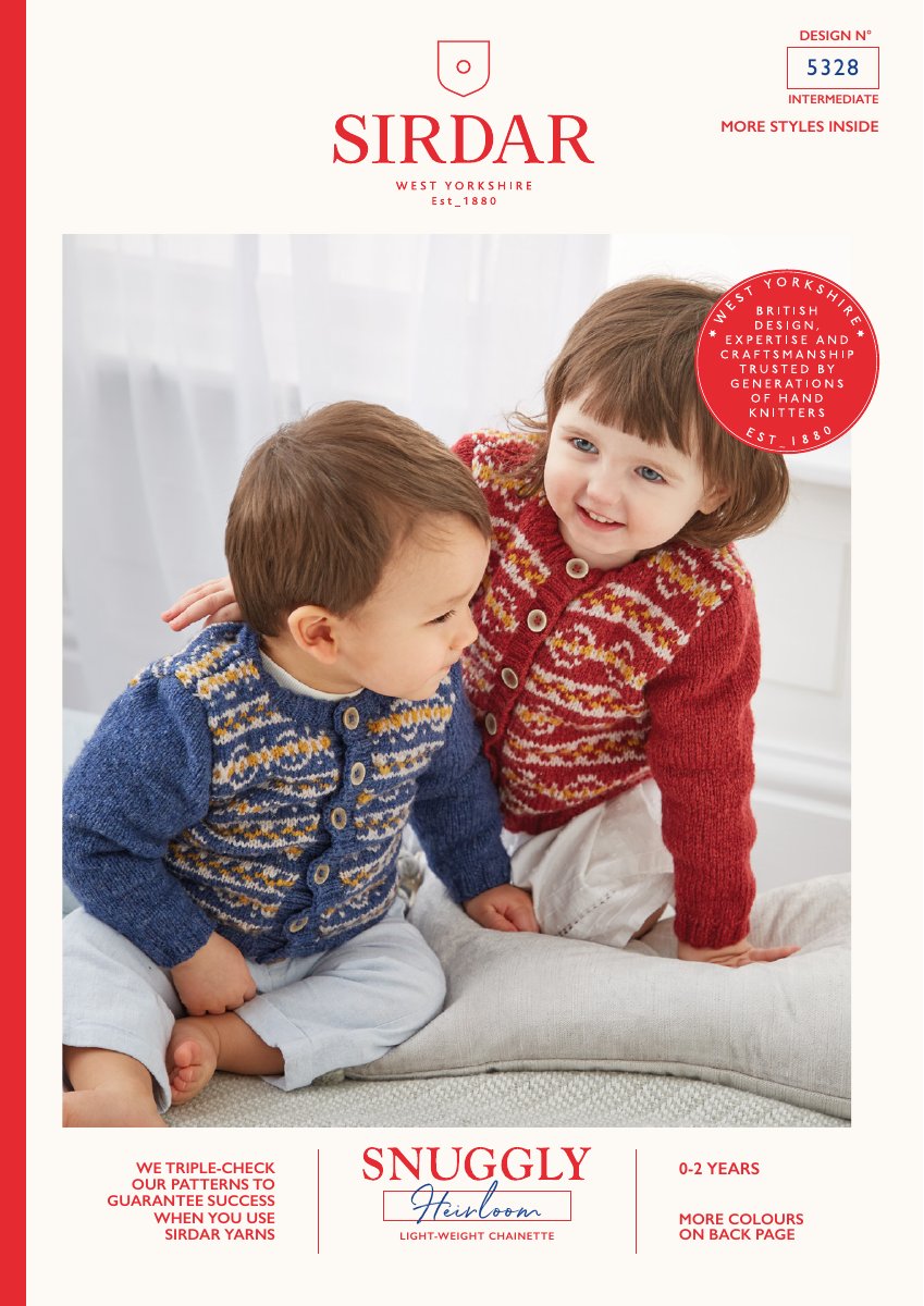 Sirdar 5328 Baby's & Child's Cardigan in Snuggly Heirloom pattern cover