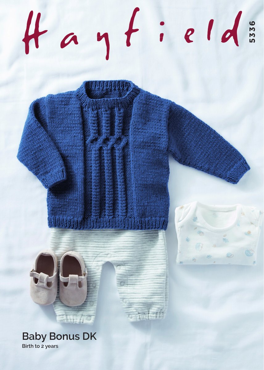 Hayfield 5336 Baby's & Child's Sweater in Baby Bonus DK pattern cover