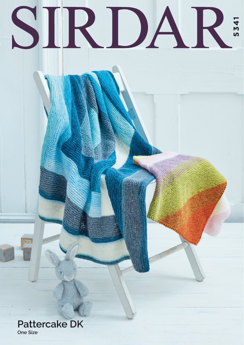 Sirdar 5341 Blanket in Snuggly Pattercake DK pattern cover