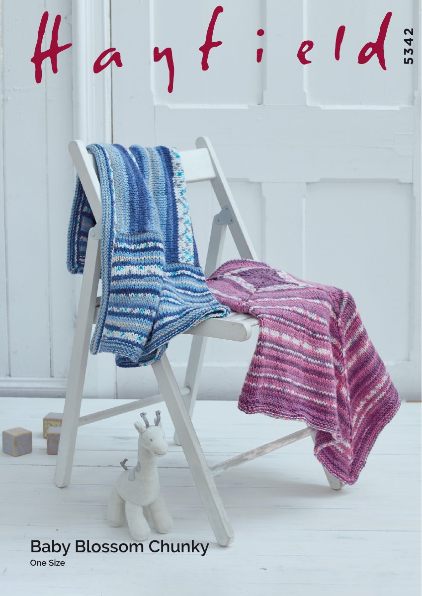 Hayfield 5342 Blanket in Baby Blossom Chunky pattern cover