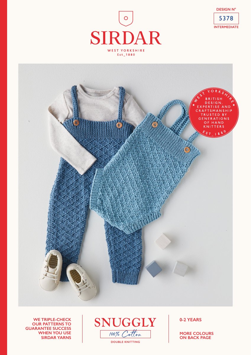 Sirdar 5378 Baby's & Child's Romper in Snuggly 100% Cotton DK pattern cover