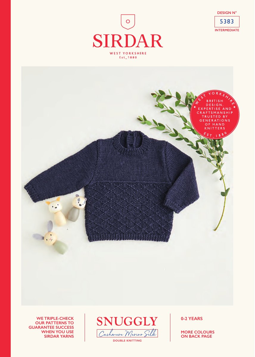 Sirdar 5383 Baby's & Child's Pattern in Snuggly Cashmere Merino Silk DK pattern cover