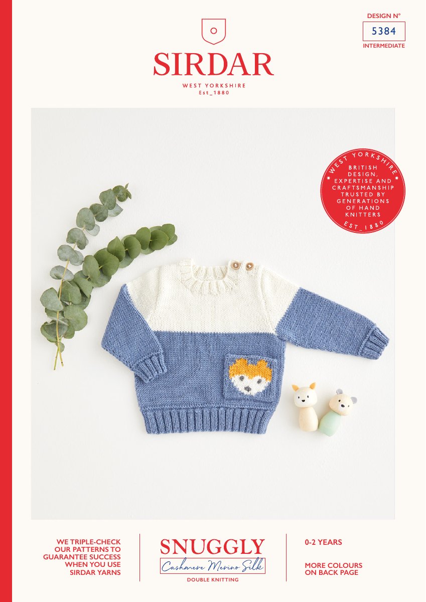Sirdar 5384 Baby's & Child's Pattern in Snuggly Cashmere Merino Silk DK pattern cover