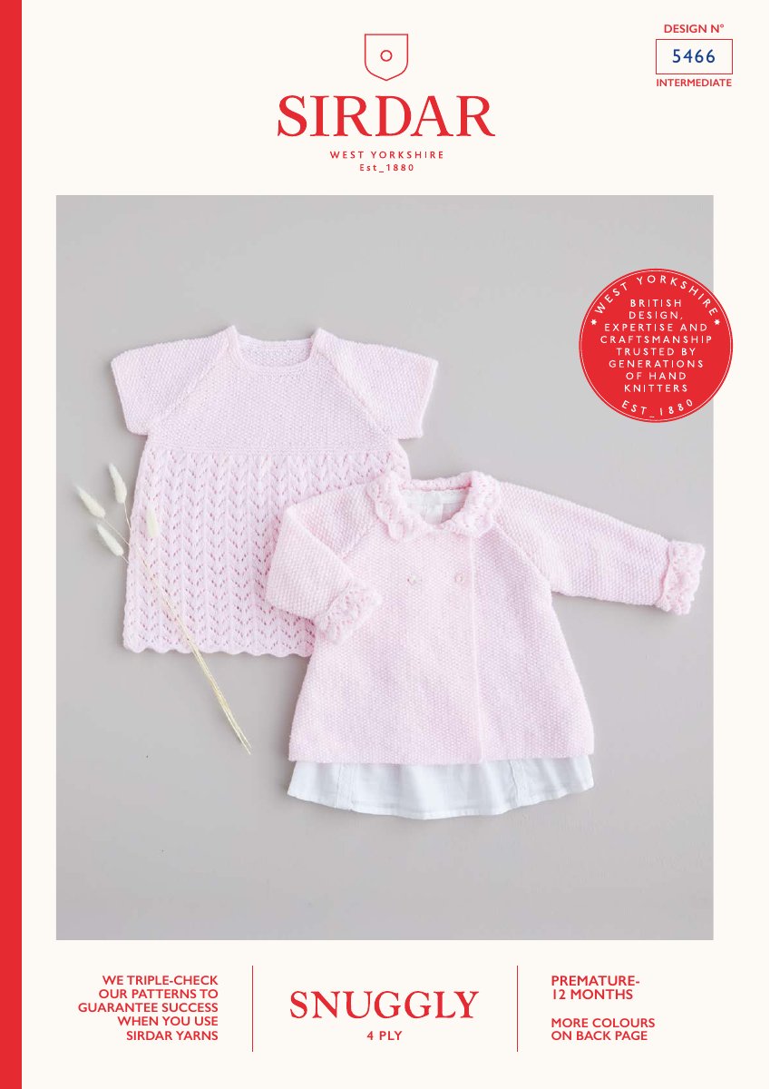 Sirdar 5466 Baby's Pattern in Snuggly 4 Ply pattern cover