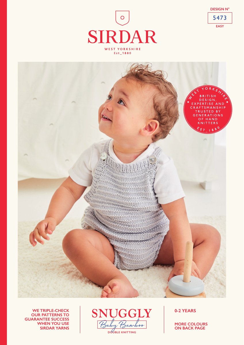 Sirdar 5473 Baby's & Child's Romper in Snuggly Baby Bamboo DK pattern cover