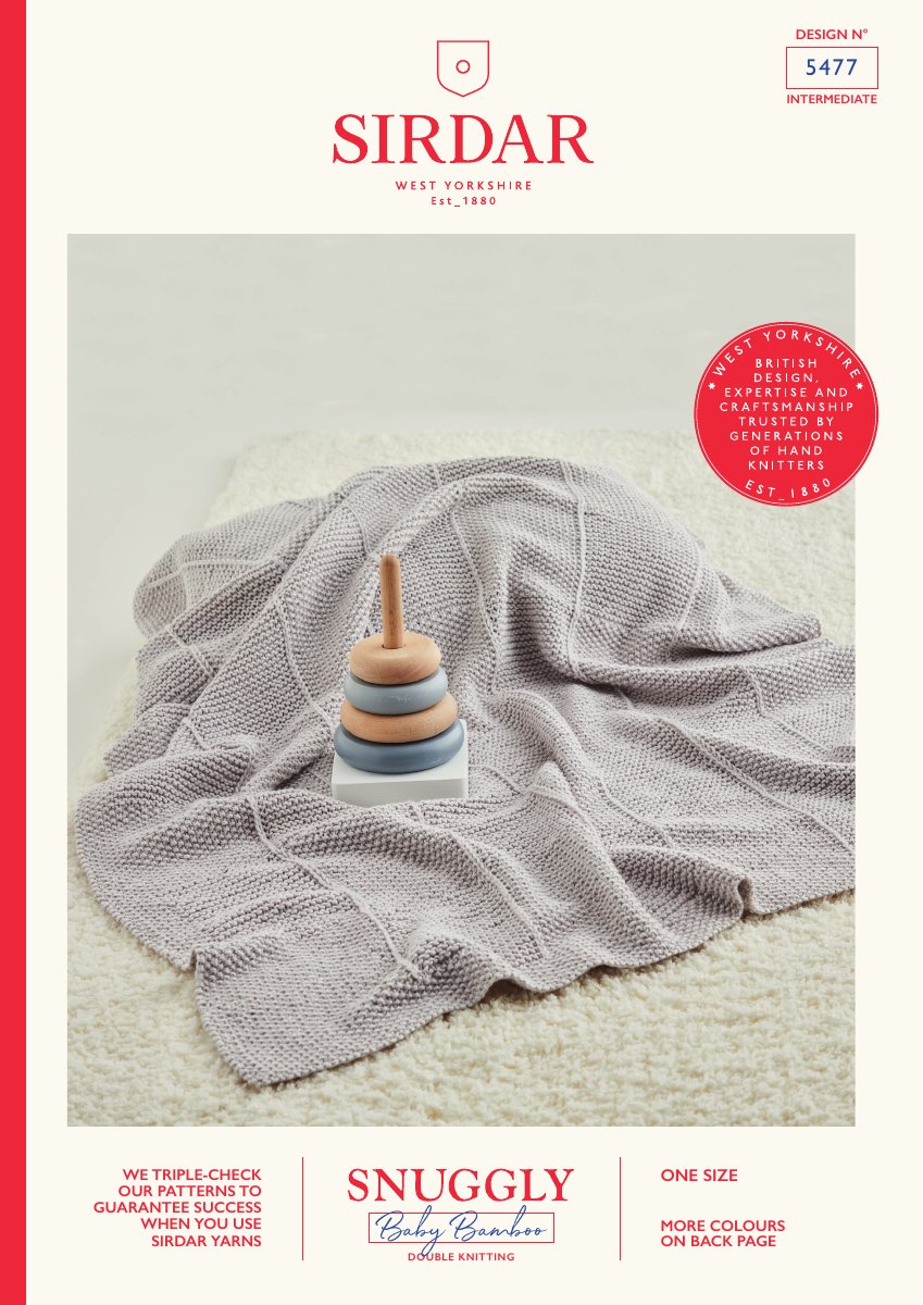 Sirdar 5477 Baby's Pattern in Snuggly Baby Bamboo DK pattern cover