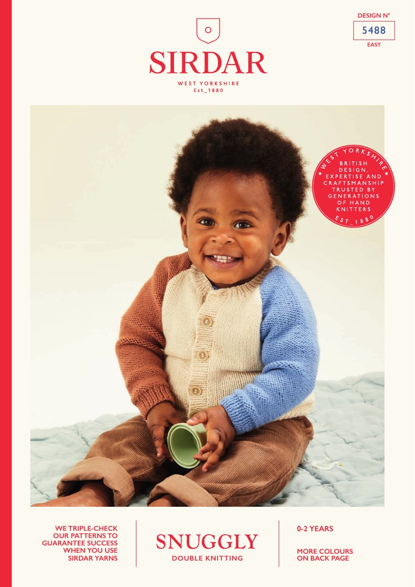 Sirdar 5488 Baby's & Child's Cardigan in Snuggly DK pattern cover